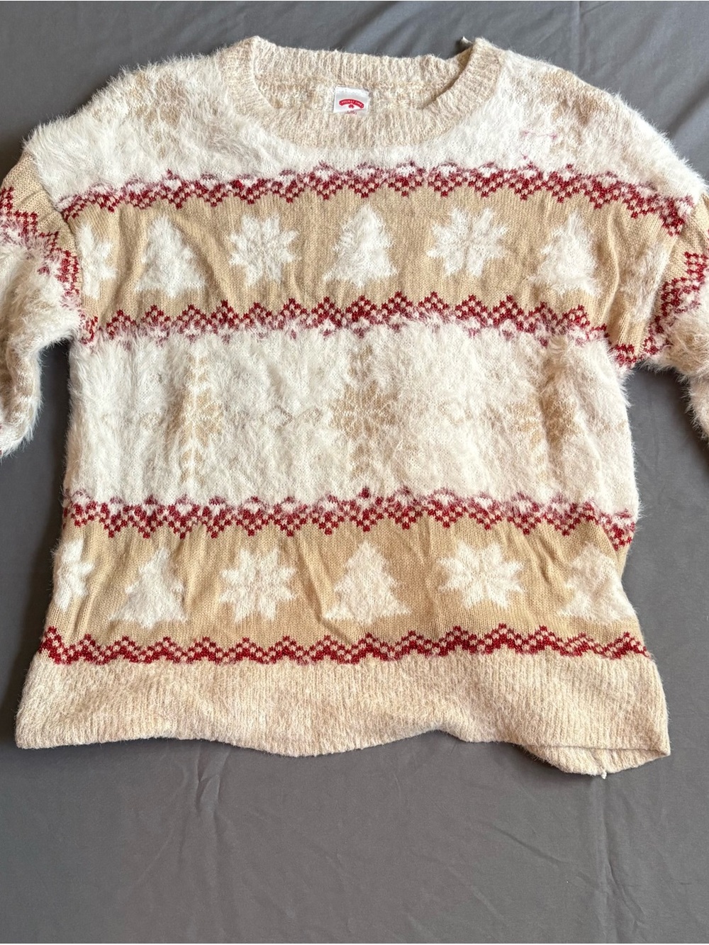 Holiday Time fuzzy Christmas Sweater - Large